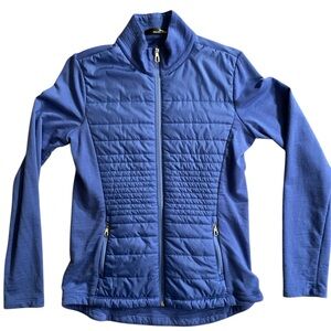 RLX RALPH LAUREN merino wool puffy ski sweater; size M; bright blue